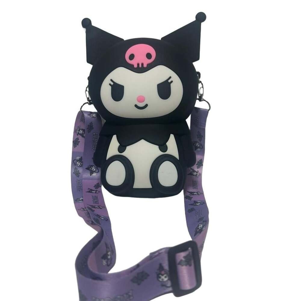 Sanrio Kuromi Silicone Crossbody Bag with Adjustable Strap
